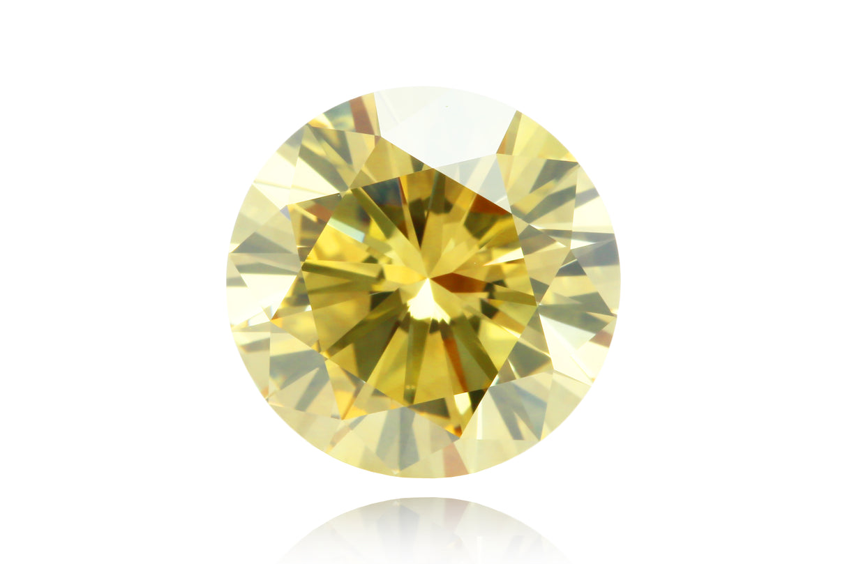 3.95 carat Round diamond  Yellow VS1