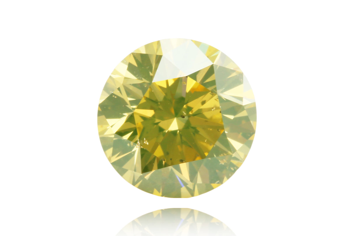 2.22 carat Round diamond  Yellow SI2
