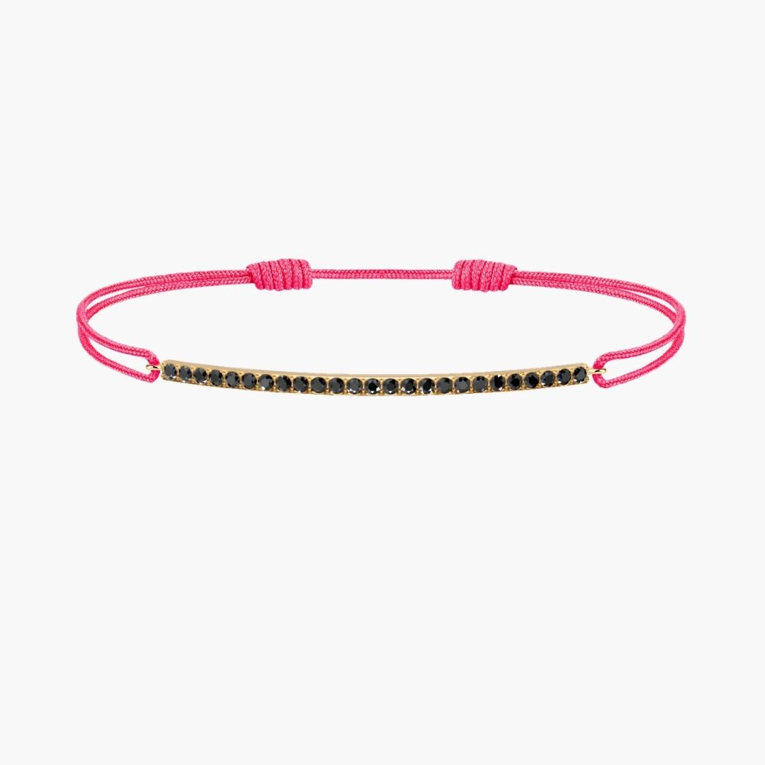 Black Diamond Bar Cord Bracelet