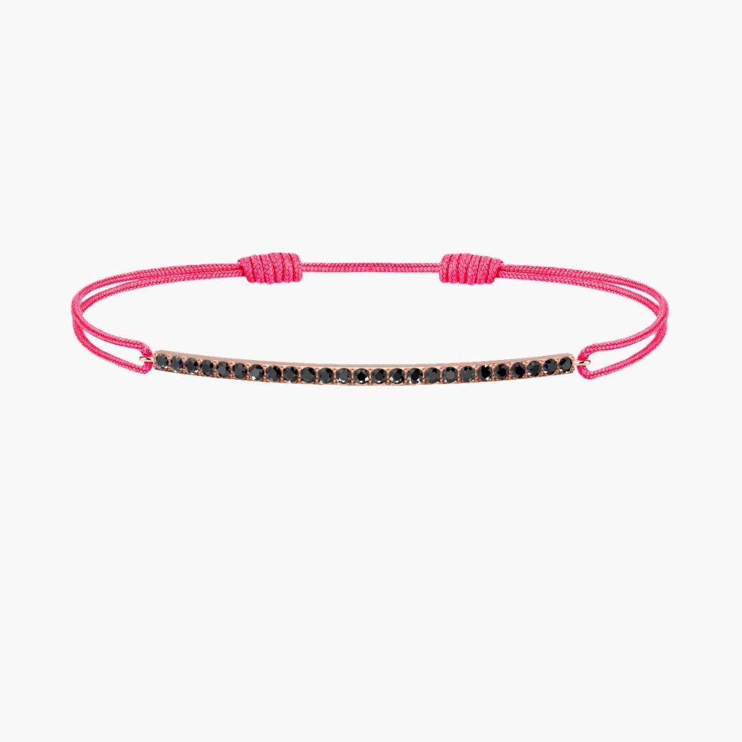 Black Diamond Bar Cord Bracelet