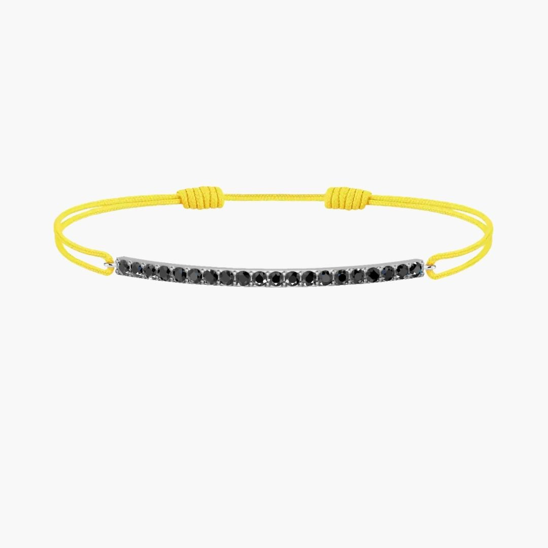 Black Diamond Bar Cord Bracelet