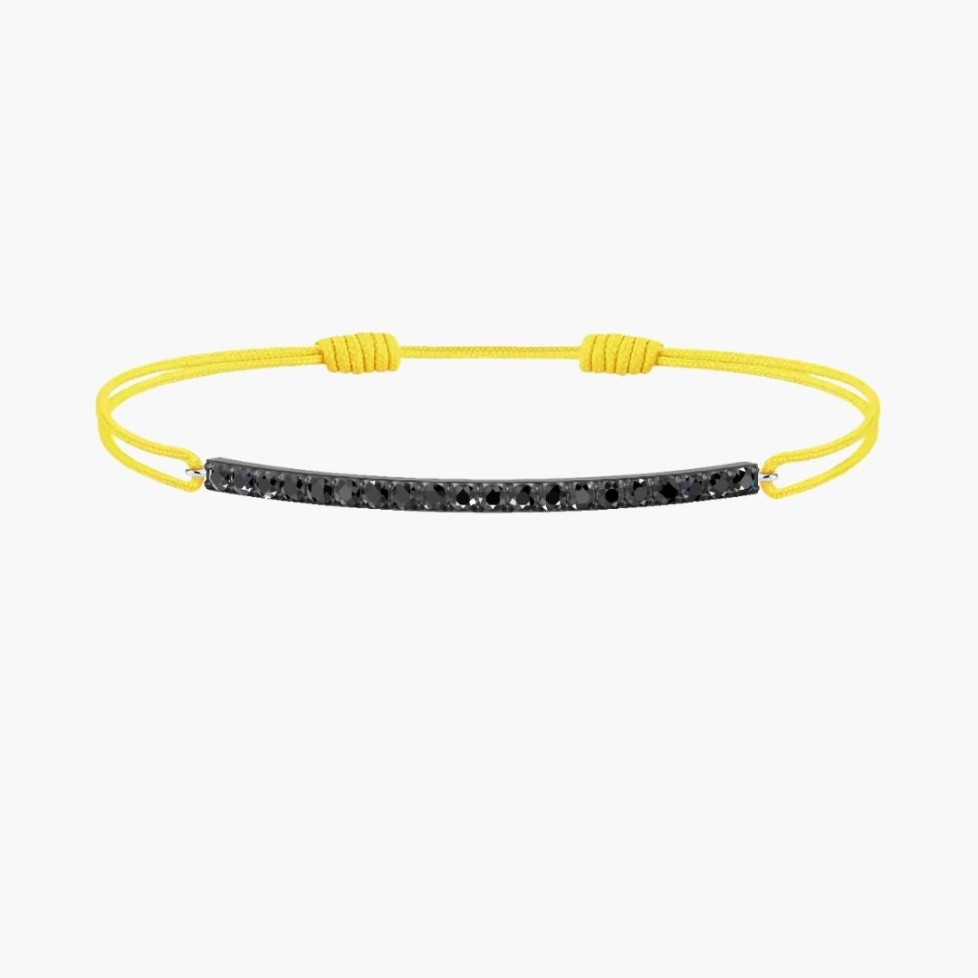 Black Diamond Bar Cord Bracelet