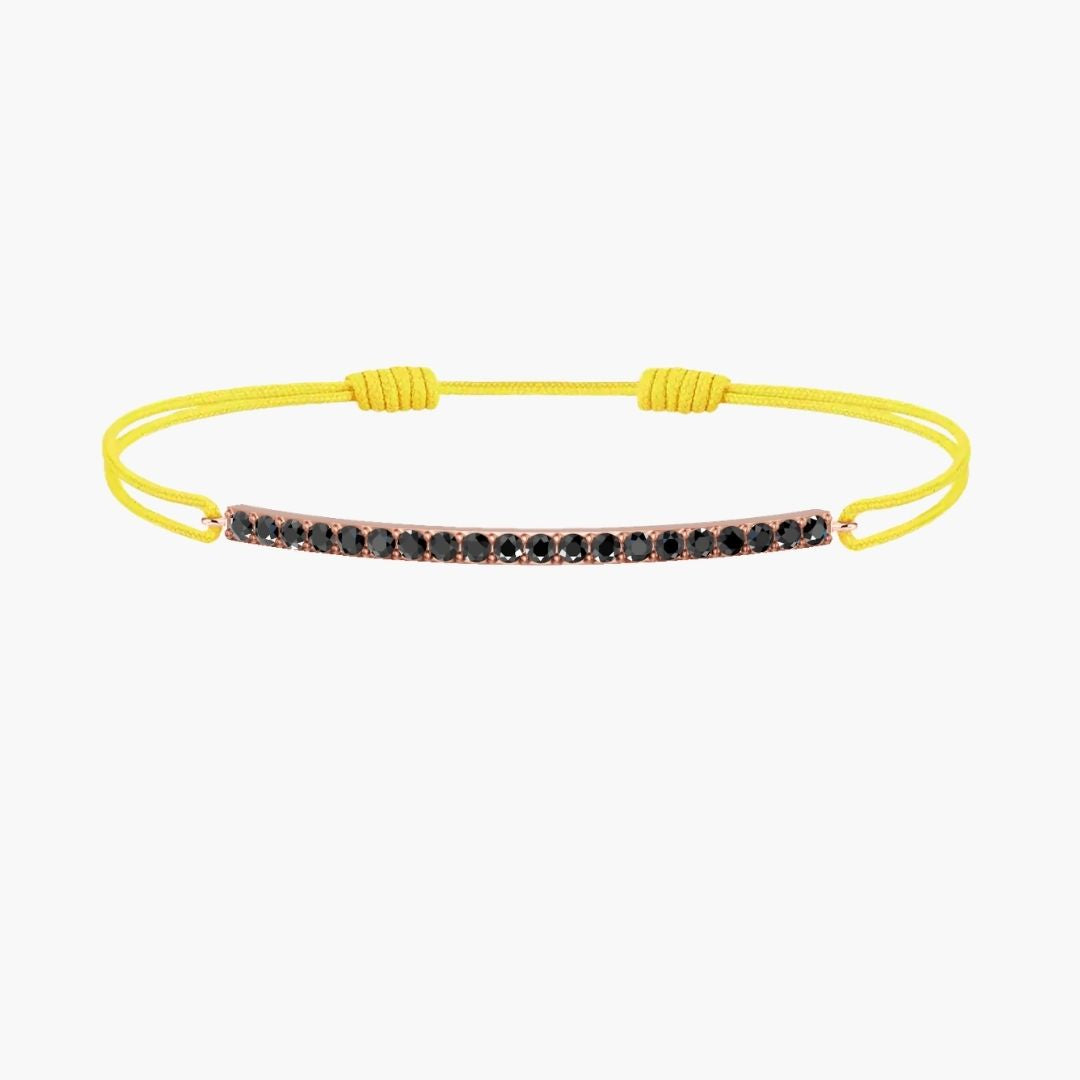 Black Diamond Bar Cord Bracelet