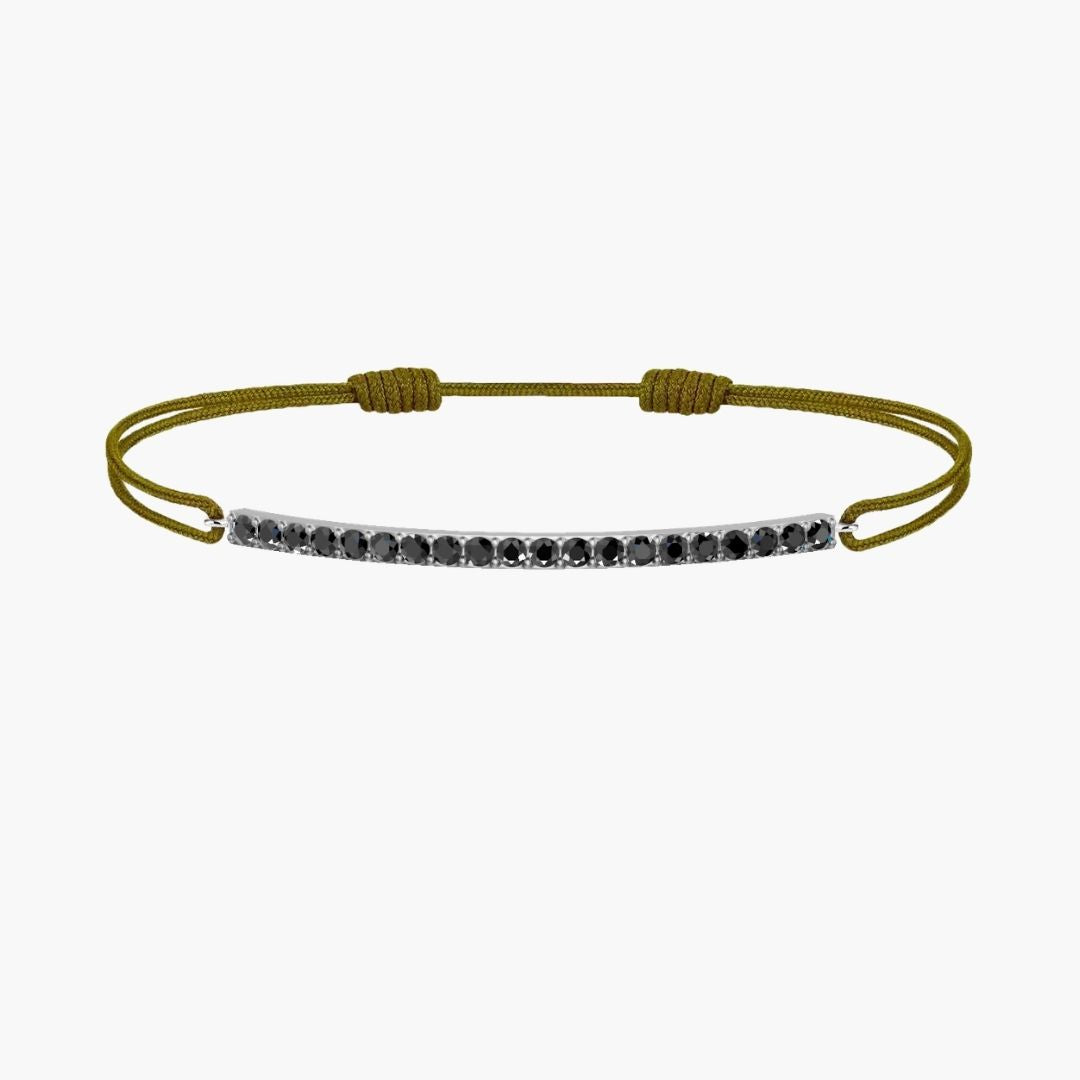 Black Diamond Bar Cord Bracelet