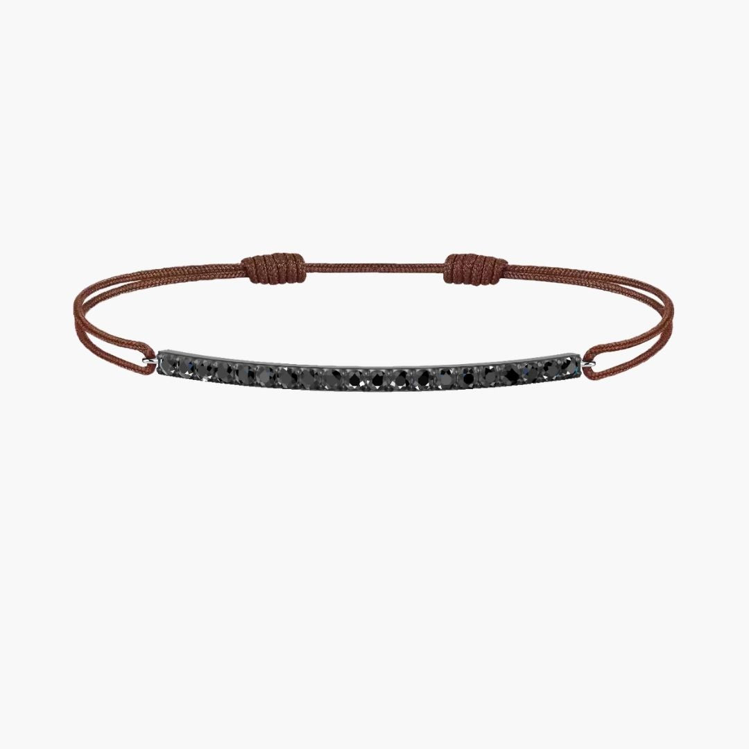 Black Diamond Bar Cord Bracelet
