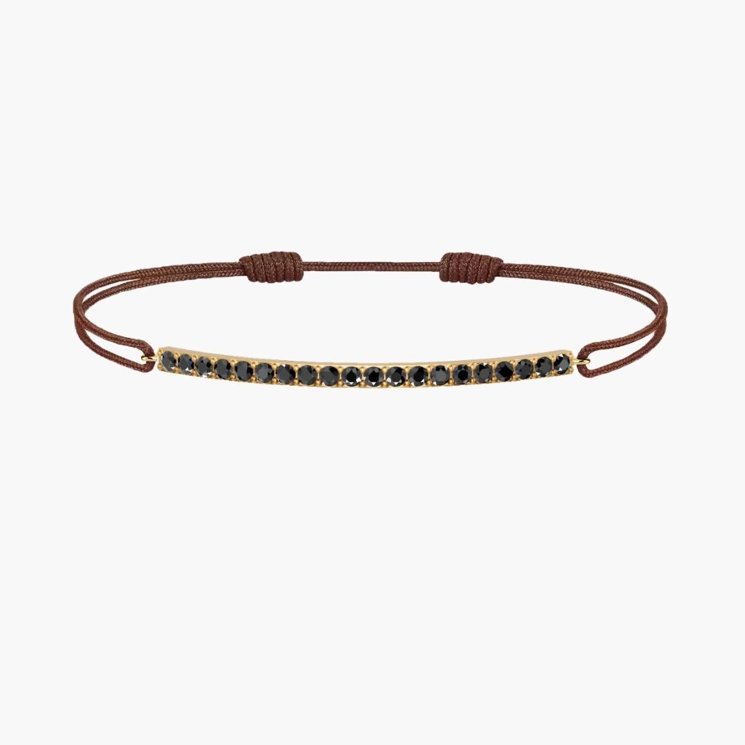 Black Diamond Bar Cord Bracelet