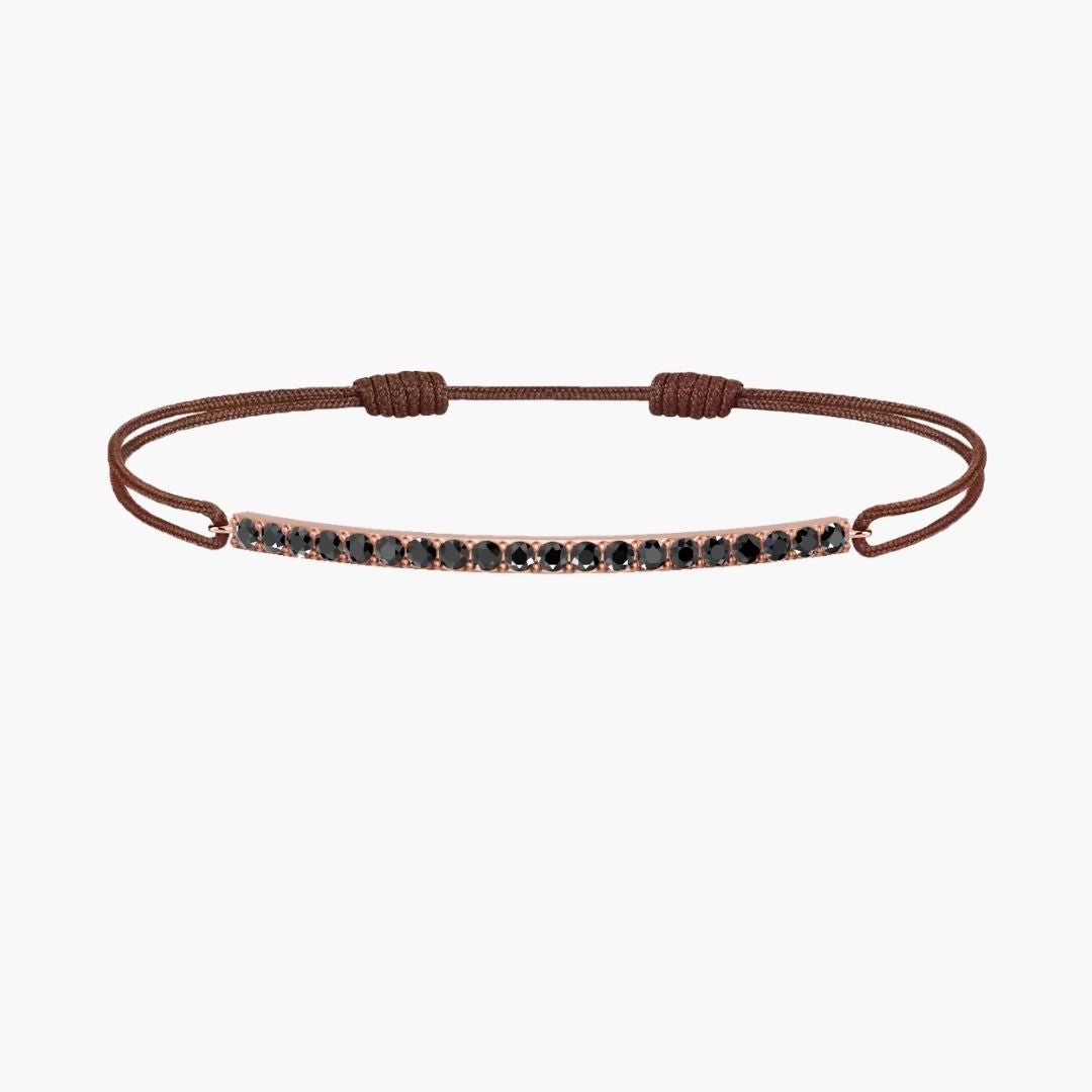 Black Diamond Bar Cord Bracelet