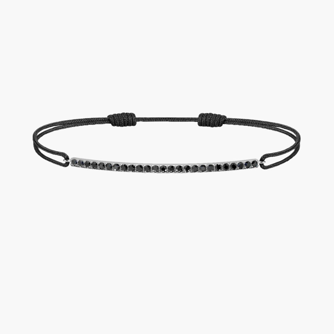 Black Diamond Bar Cord Bracelet
