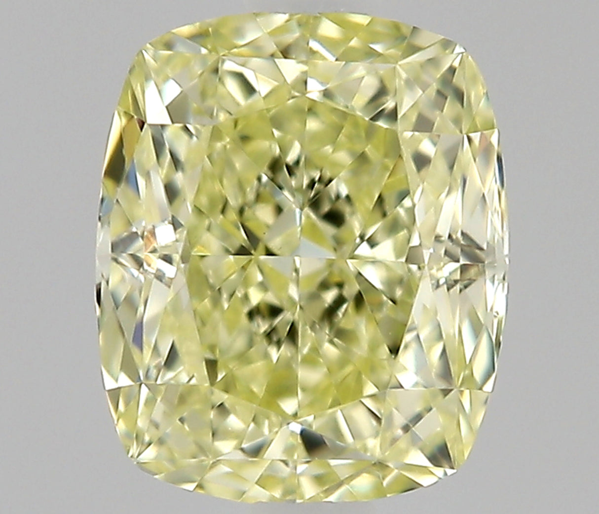 0.50 carat Cushion diamond  Yellow VVS2 Excellent