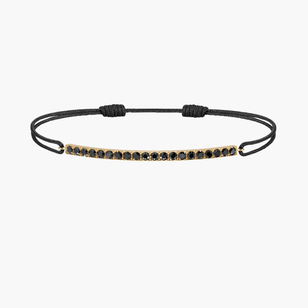 Black Diamond Bar Cord Bracelet