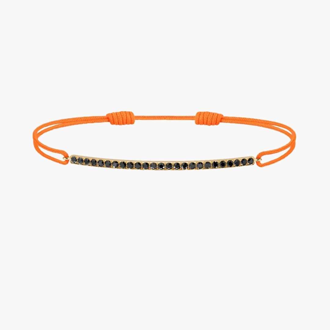 Black Diamond Bar Cord Bracelet