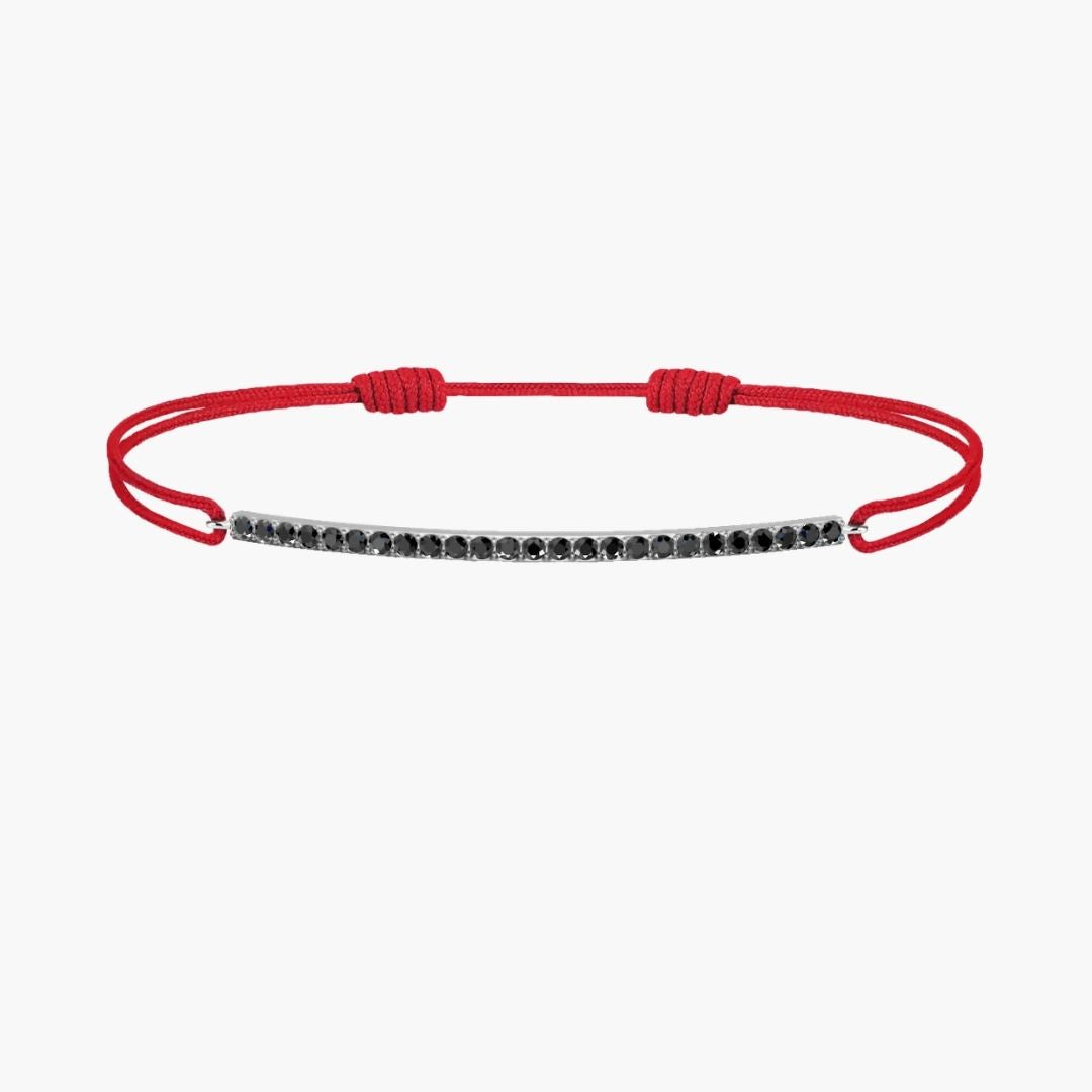 Black Diamond Bar Cord Bracelet