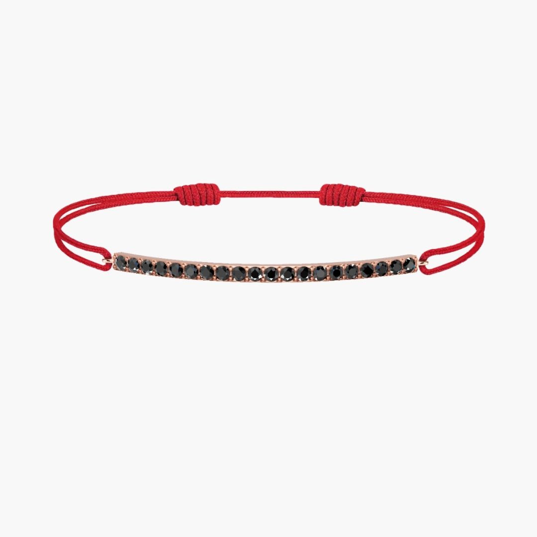 Black Diamond Bar Cord Bracelet