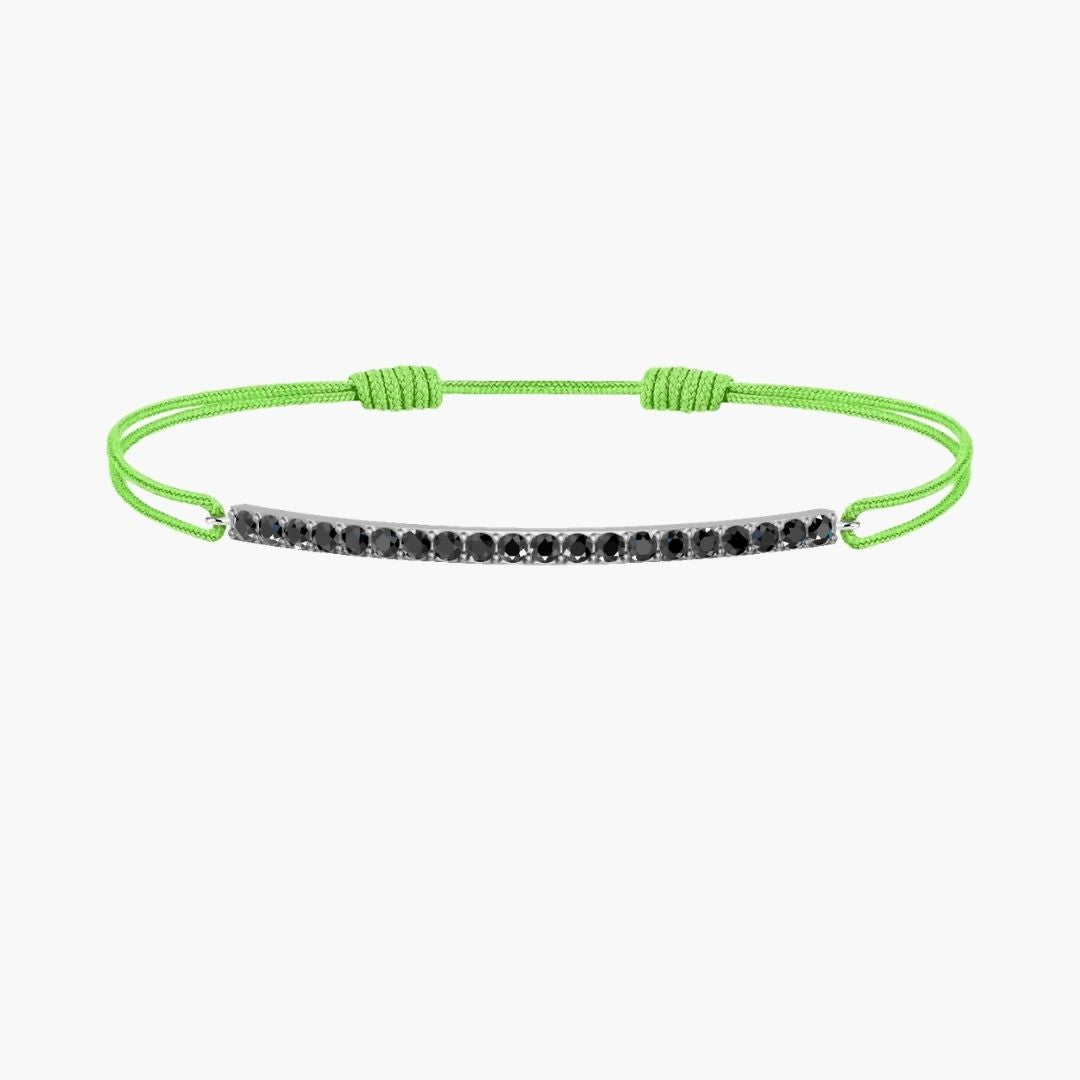 Black Diamond Bar Cord Bracelet