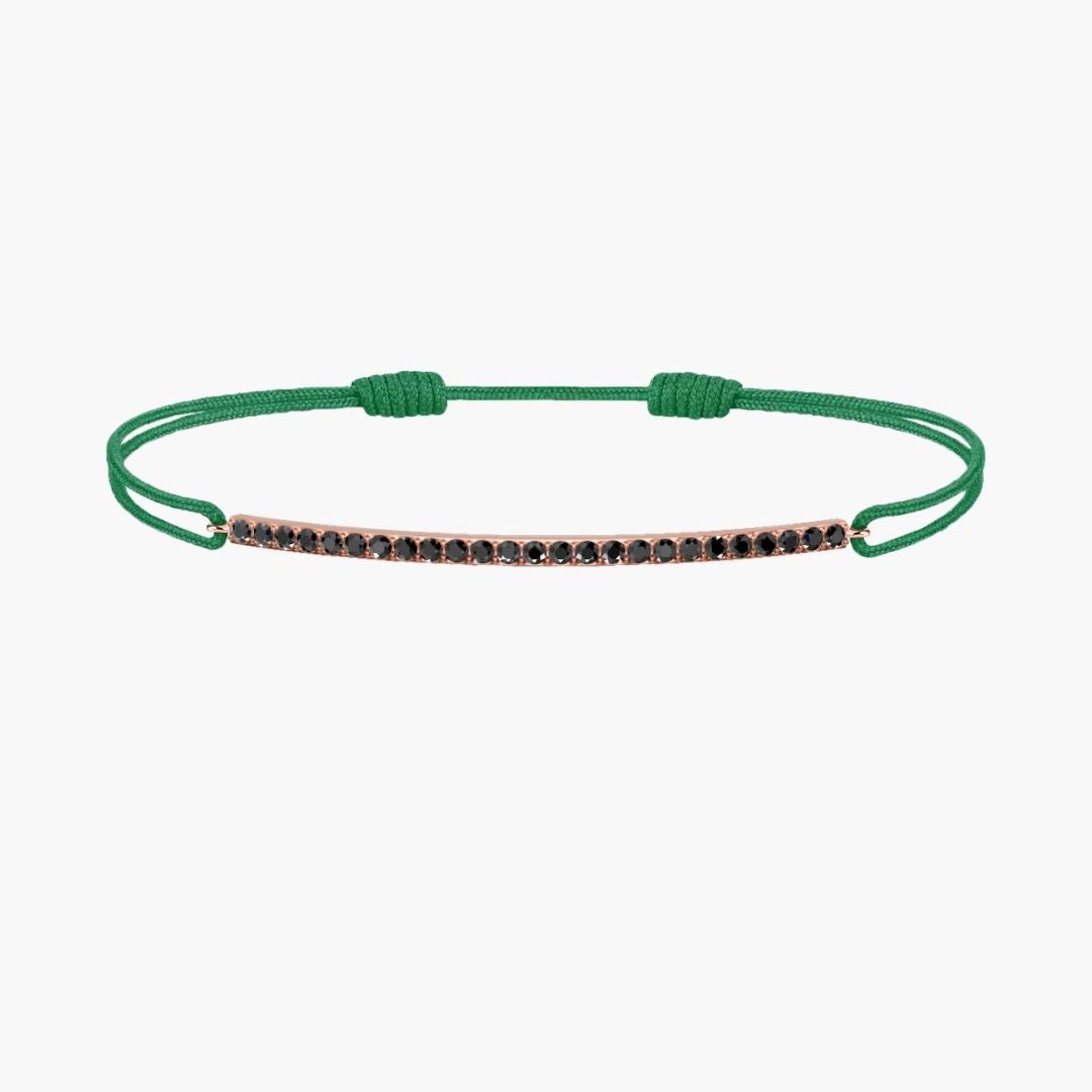 Black Diamond Bar Cord Bracelet
