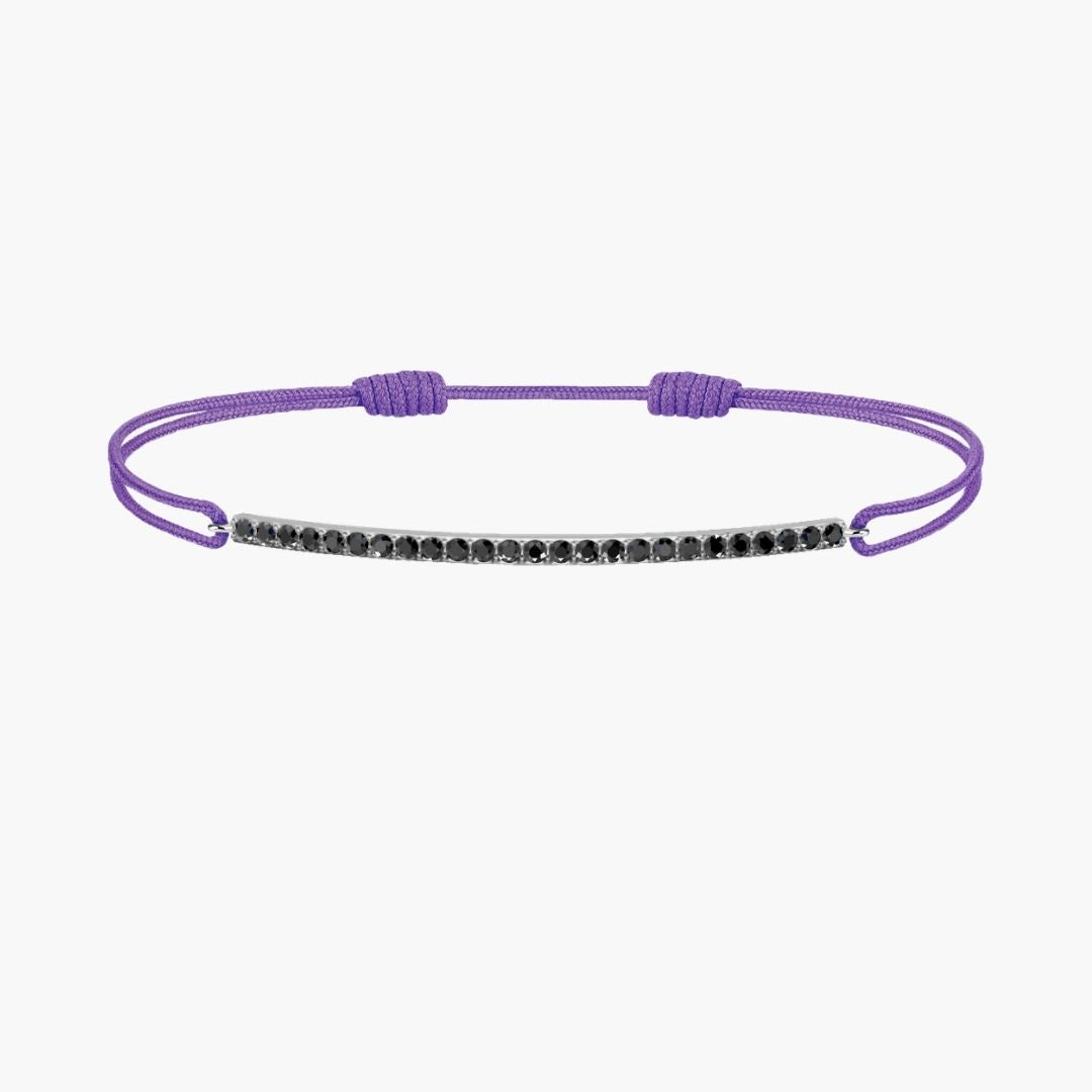 Black Diamond Bar Cord Bracelet