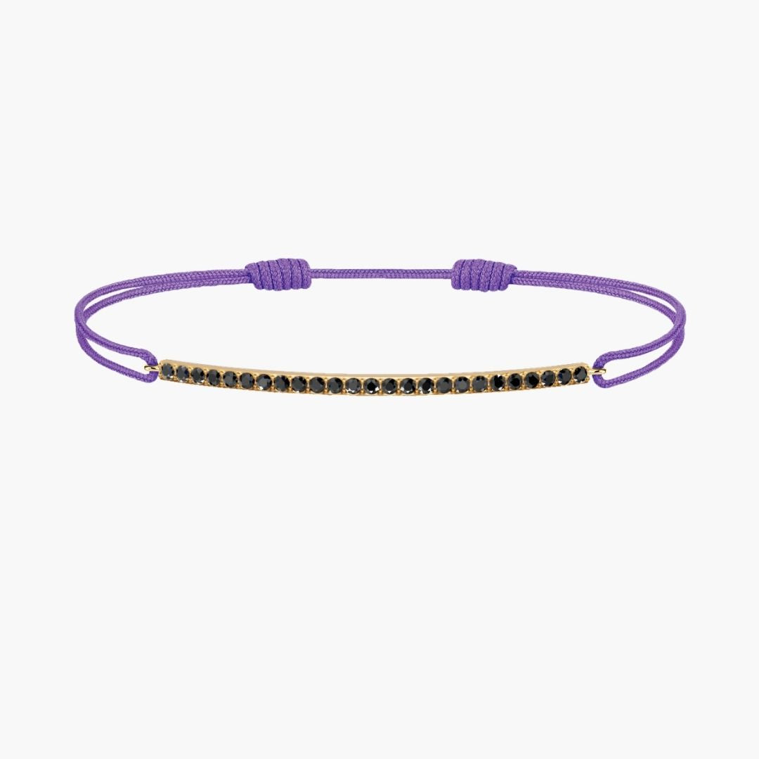Black Diamond Bar Cord Bracelet