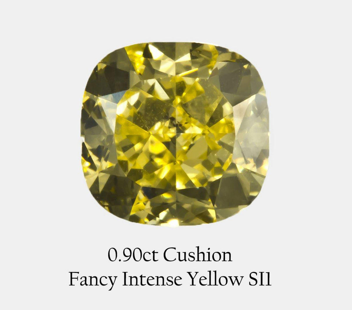 0.90 carat Cushion diamond Yellow SI1