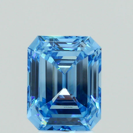 3.01 carat Emerald diamond Blue VVS1