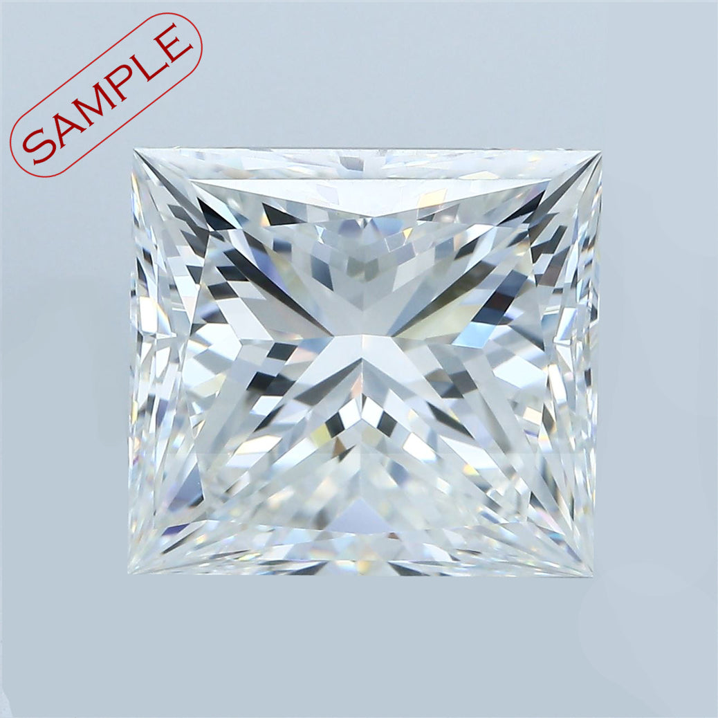 5.11 carat Princess diamond J VS2