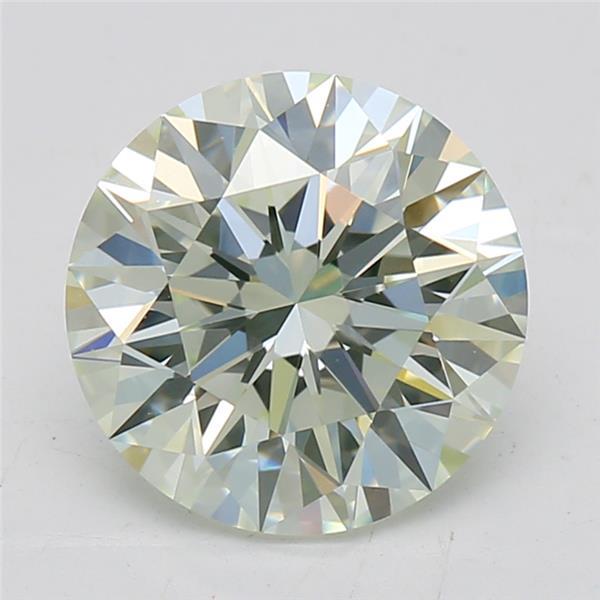 1.36 carat Round diamond Green VVS2