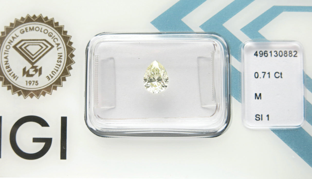 0.71 carat Pear diamond M SI1