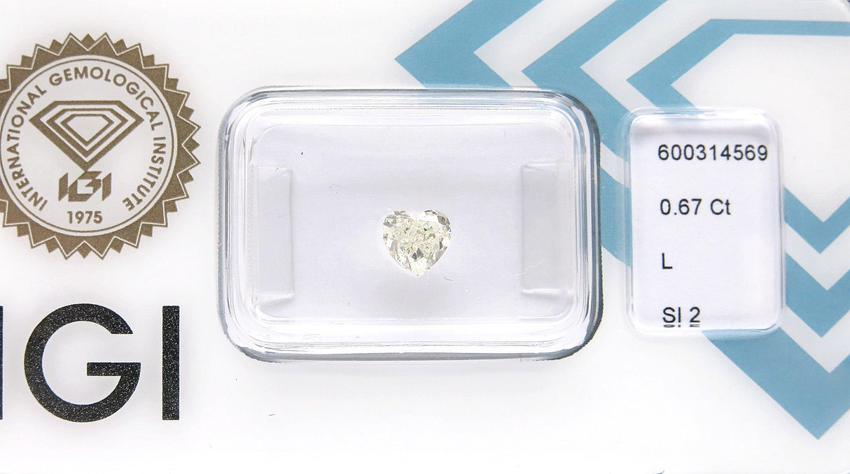 0.67 carat Heart diamond L SI2
