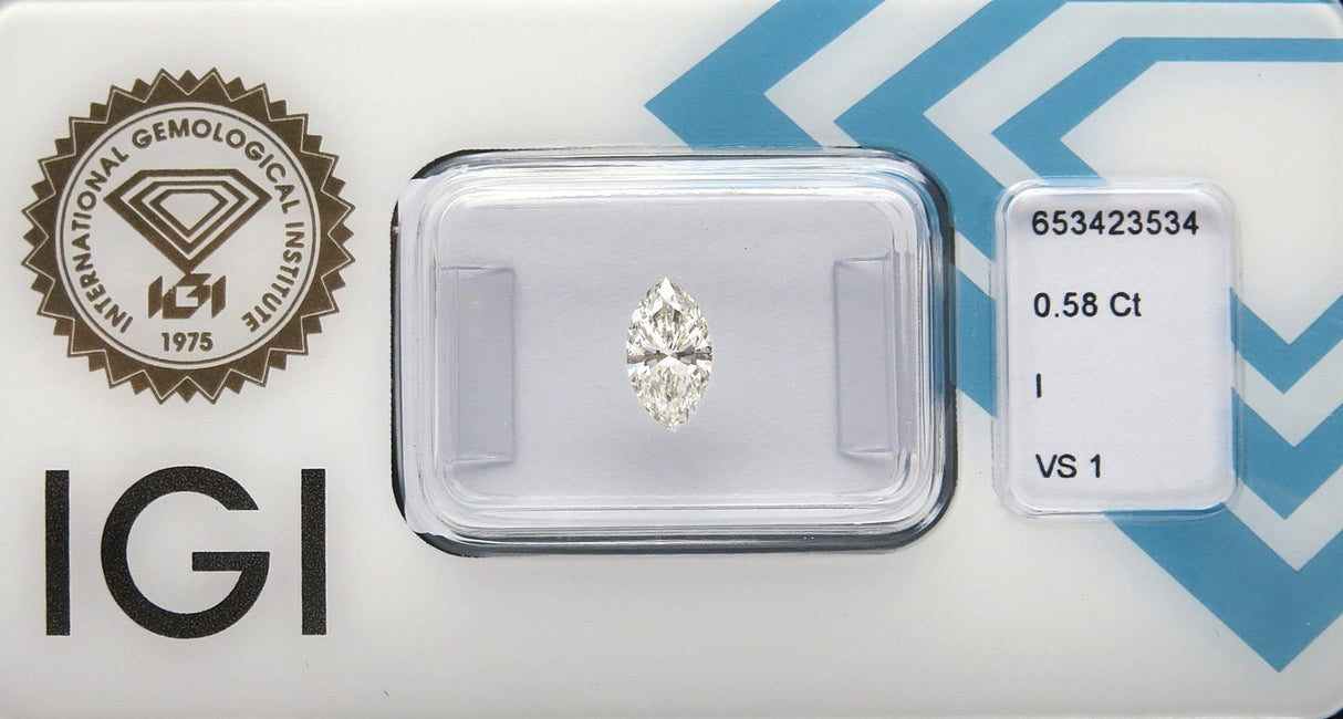 0.58 carat Marquise diamond I VS1