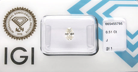 0.51 carat Oval diamond J SI1