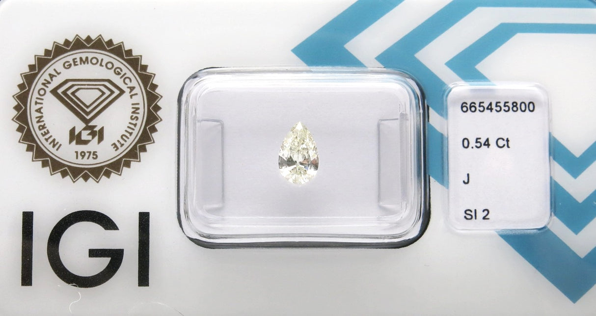 0.54 carat Pear diamond J SI2