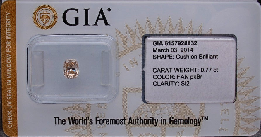 0.77 carat Cushion diamond Brown SI2