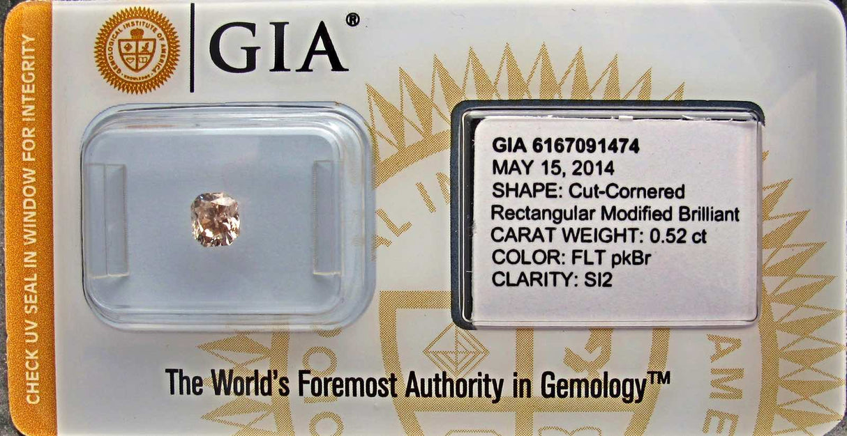 0.52 carat Radiant diamond Brown SI2