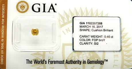0.46 carat Cushion diamond Yellow SI2