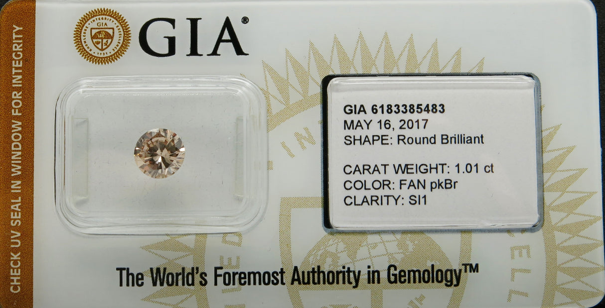 1.01 carat Round diamond Brown SI1