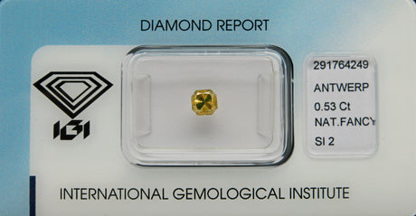 0.53 carat Radiant diamond Yellow SI2