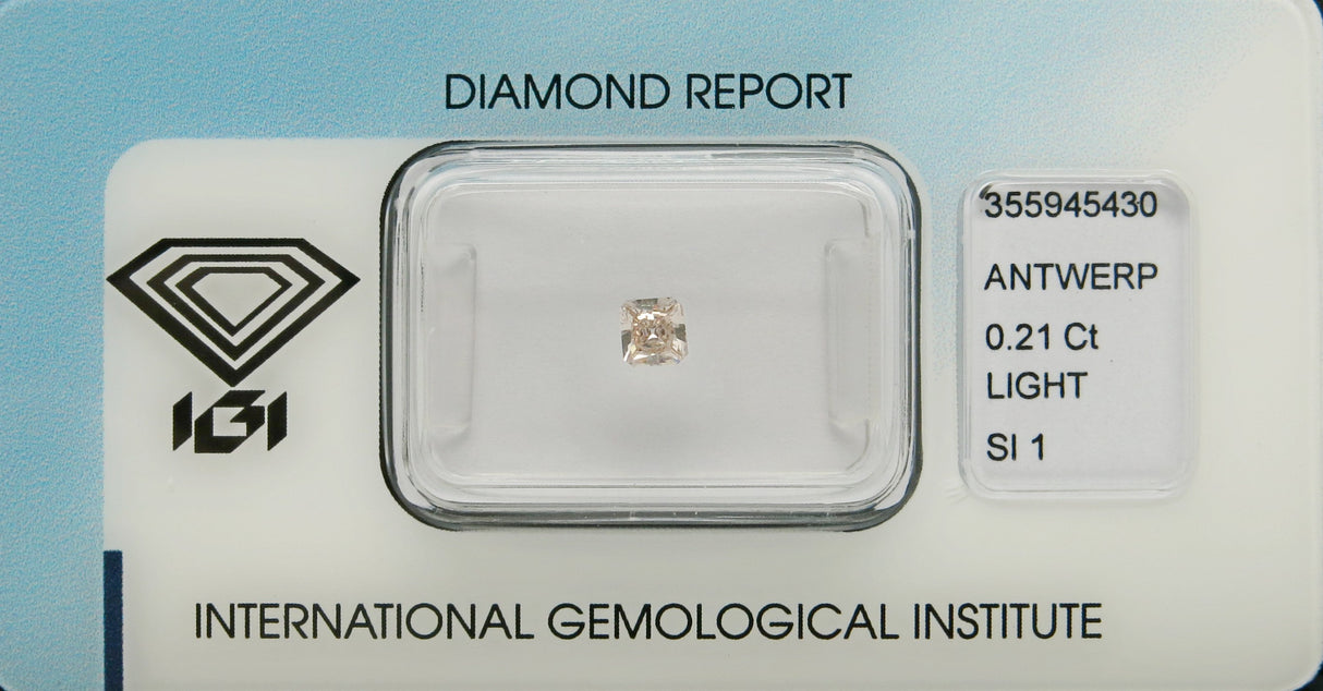 0.21 carat Radiant diamond Pink SI1