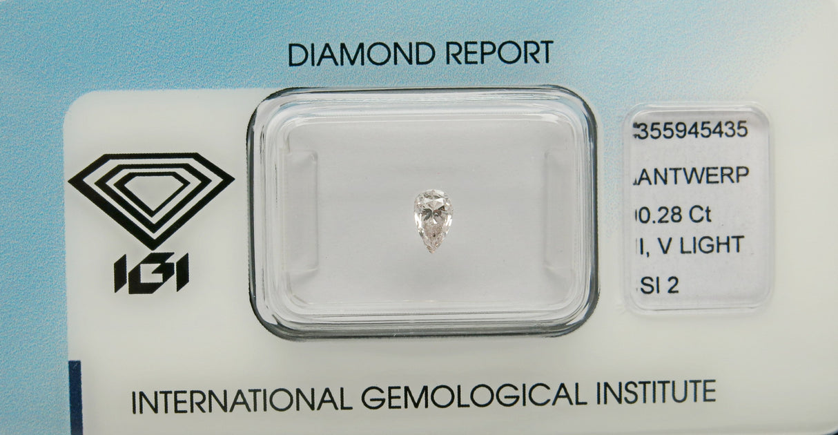 0.28 carat Pear diamond Pink SI2
