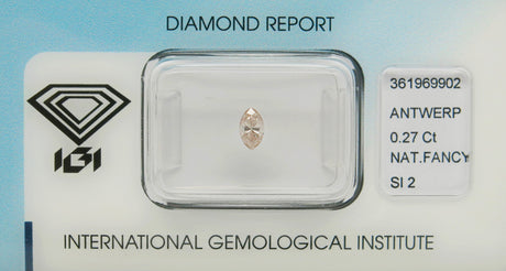 0.27 carat Marquise diamond Pink SI2