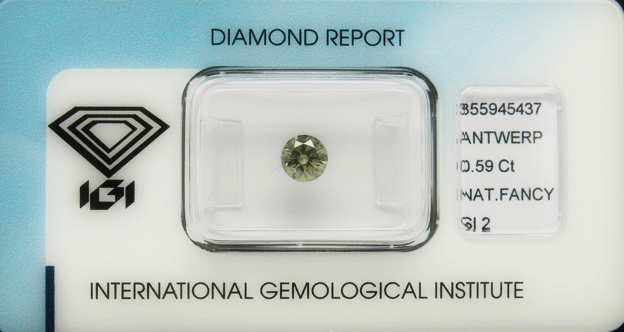0.59 carat Round diamond Yellow SI2