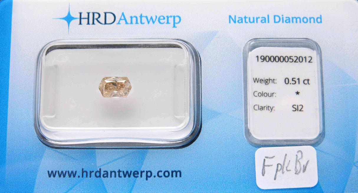 0.51 carat Hexagonal diamond Brown SI2
