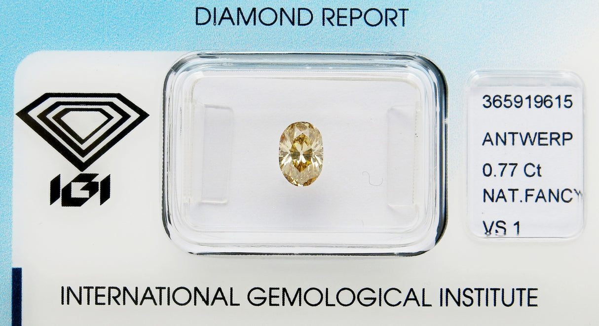 0.77 carat Oval diamond Brown VS1