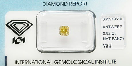 0.82 carat Radiant diamond Yellow VS2