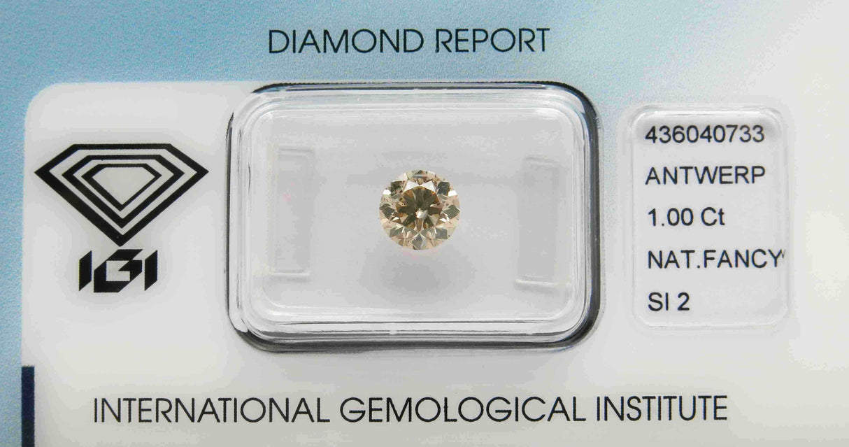 1.00 carat Round diamond Brown SI2
