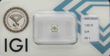 1.02 carat Cushion diamond Yellow VS1