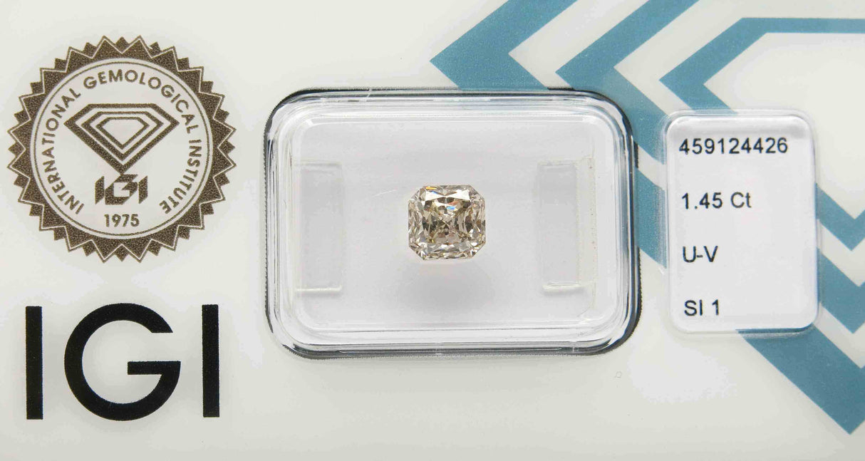 1.45 carat Radiant diamond Brown SI1