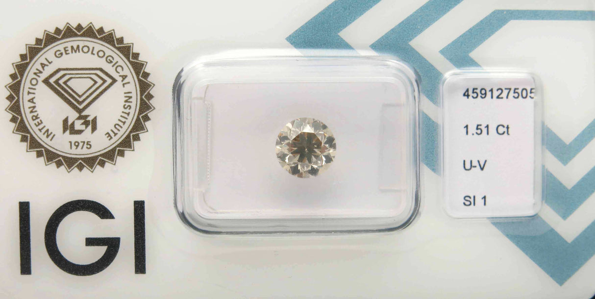 1.51 carat Round diamond Brown SI1