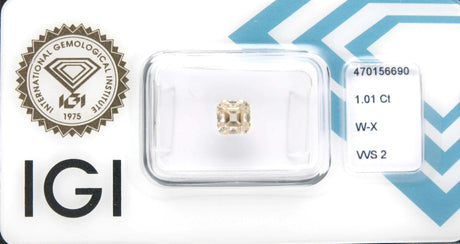 1.01 carat Emerald diamond Brown VVS2