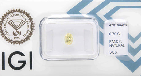 0.70 carat Oval diamond Yellow VS2