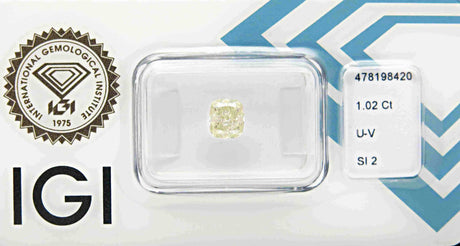 1.02 carat Cushion diamond Yellow SI2