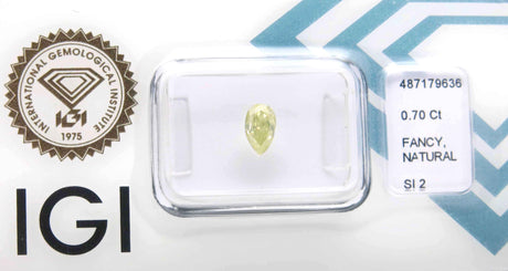 0.70 carat Pear diamond Yellow SI2